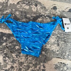 Fused Hawaii Aloha Bikini Bottom “Kohola” teal and blue whales